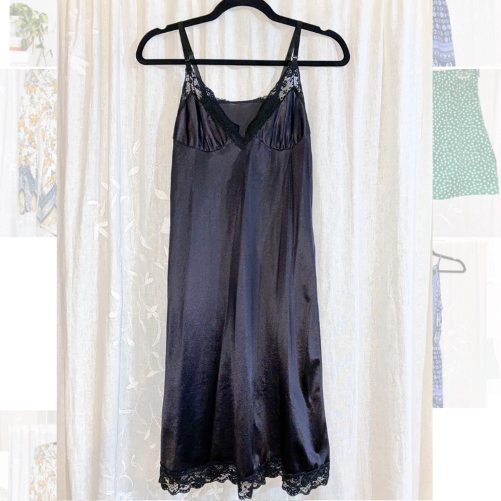 Black slip dress